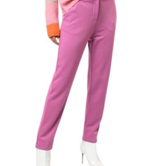 NWT A.L.C. Hot Pink Suit Pants Trousers Straight Leg Zip Fly Women Small Petite - Picture 1 of 11